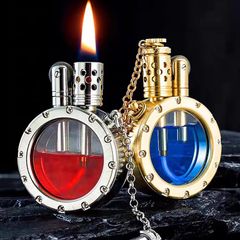 Bật lửa thủ công Đồng nguyên khối bình xăng trong suốt TC09