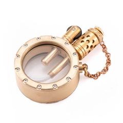 Bật lửa thủ công Đồng nguyên khối bình xăng trong suốt TC09