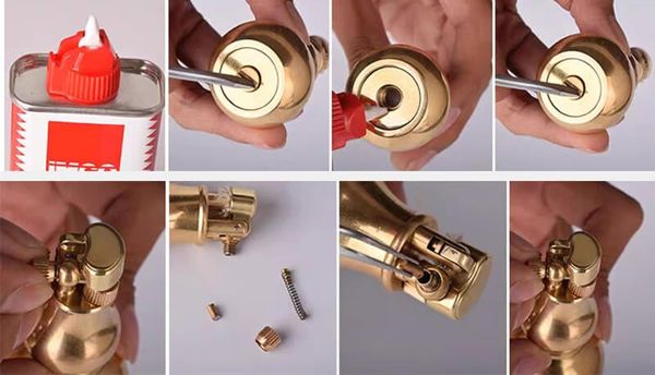 Bật lửa thủ công đồng nguyên khối hình quả hồ lô độc đáo TC41