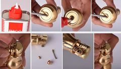 Bật lửa thủ công đồng nguyên khối hình quả hồ lô độc đáo TC41