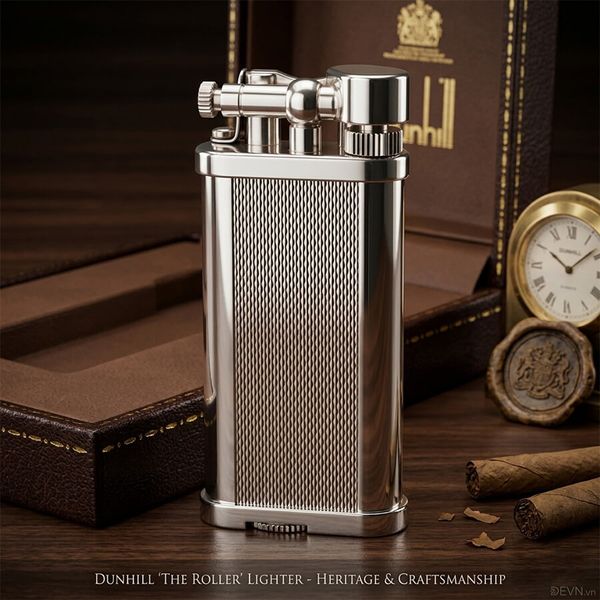 Dunhill vân kim cương bạc lửa thẳng DHI32