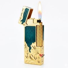 Bật Lửa Dunhill Hồng Kông Sơn Mài Bọc Viền Khắc Hoa Văn DHL05