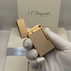 S.T. Dupont Ligne 2 (2 Lỗ) - Bọc Vàng 20 Microns - Họa Tiết Vân Kim Cương Diamond Head DPH120