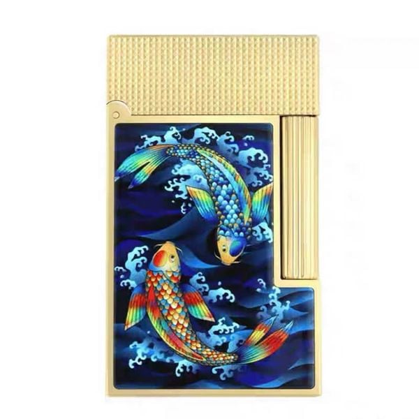 Dupont Hồng Kông Sơn Mài Chủ Đề Cá Koi D134