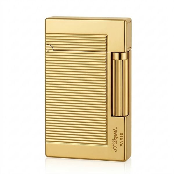 Bật lửa ST Dupont viền vàng vân kẻ ngang D219