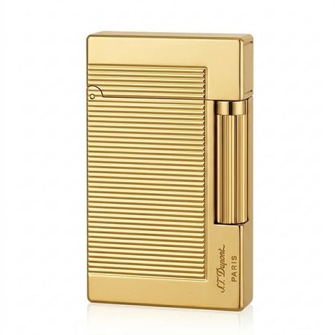 Bật lửa ST Dupont viền vàng vân kẻ ngang D219