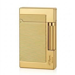 Bật lửa ST Dupont viền vàng vân kẻ ngang D219
