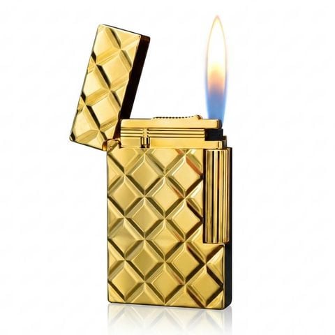 Bật lửa ST Dupont Hồng Kông Vân 3D Kim Cương Vuông Chéo D71