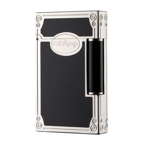 Dupont Xăng Đá Sơn Mài Đen Viền Hoa Văn Phục Hưng Cổ Điển D195-DX