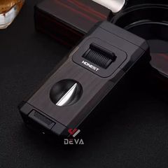Bật lửa Honest khò 2 tia kèm giá đỡ BCZ 813