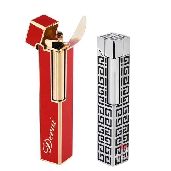 Bật lửa gas đá chính hãng Derui hình chữ nhật dài DR800