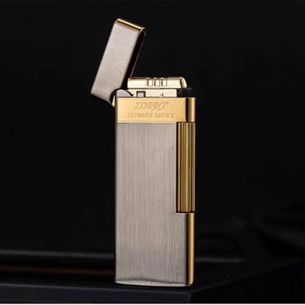 Bật lửa ga đá Zorro siêu mỏng vân xước số giới hạn ZC10