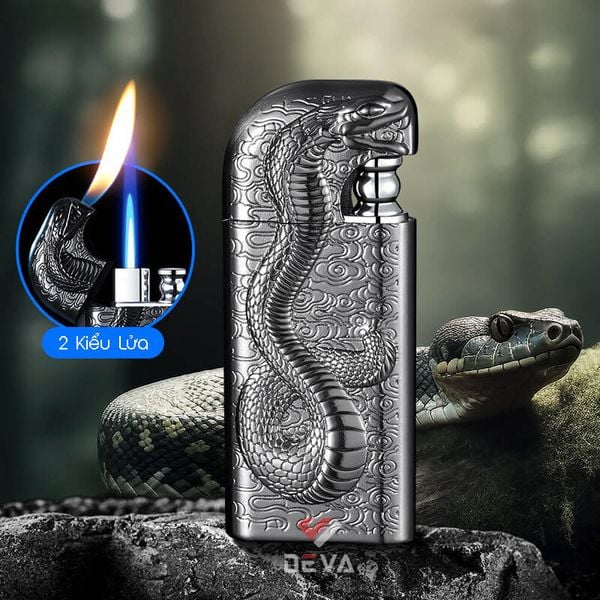 Bật lửa gas Boku 2 chế độ lửa hoa văn hổi hình con vật