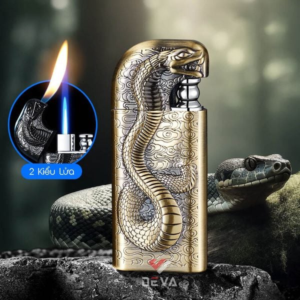 Bật lửa gas Boku 2 chế độ lửa hoa văn hổi hình con vật
