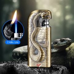 Bật lửa gas Boku 2 chế độ lửa hoa văn hổi hình con vật