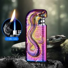 Bật lửa gas Boku 2 chế độ lửa hoa văn hổi hình con vật