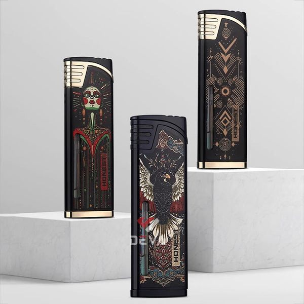 Bật lửa gas chính hãng Honest khò 1 tia kiểm soát nhiệt siêu mỏng BCZ343