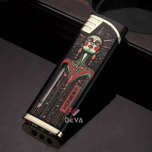 Bật lửa gas chính hãng Honest khò 1 tia kiểm soát nhiệt siêu mỏng BCZ343