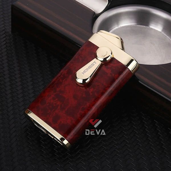 Bật lửa gas chính hãng Honest khò 2 tia kèm đục Cigar BCZ802
