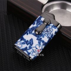 Bật lửa gas chính hãng Honest khò 2 tia kèm đục Cigar BCZ802