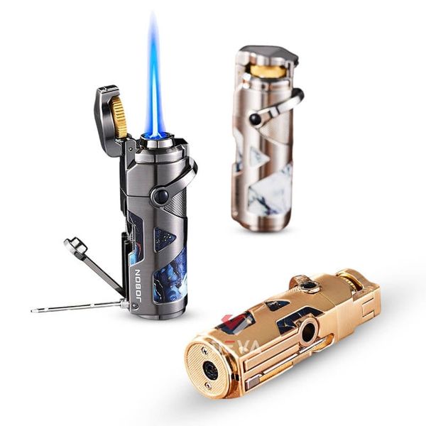 Bật lửa gas Jobon khò 1 tia kèm đục và que xiên Cigar ZB-608