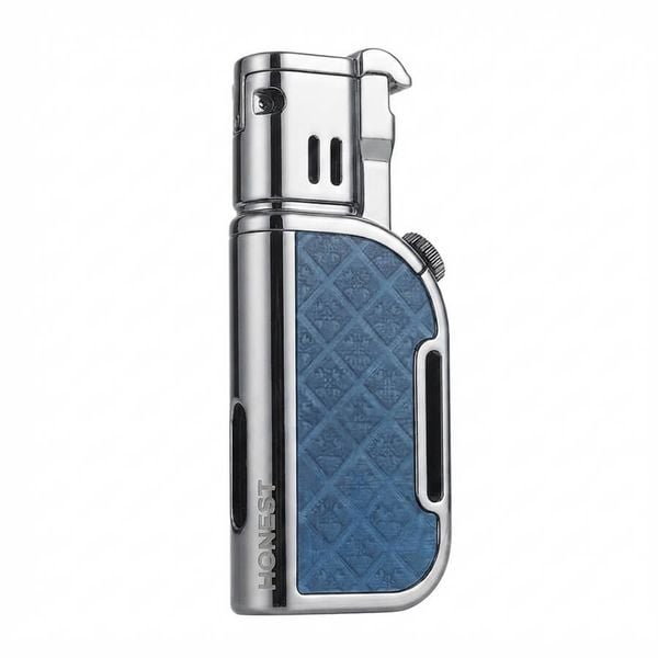 Bật lửa gas đá Honest 2 kiểu lửa kèm đục kép cho Cigar BCZ 832