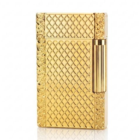 Bật lửa ST Dupont hoa văn kẻ lưới D128