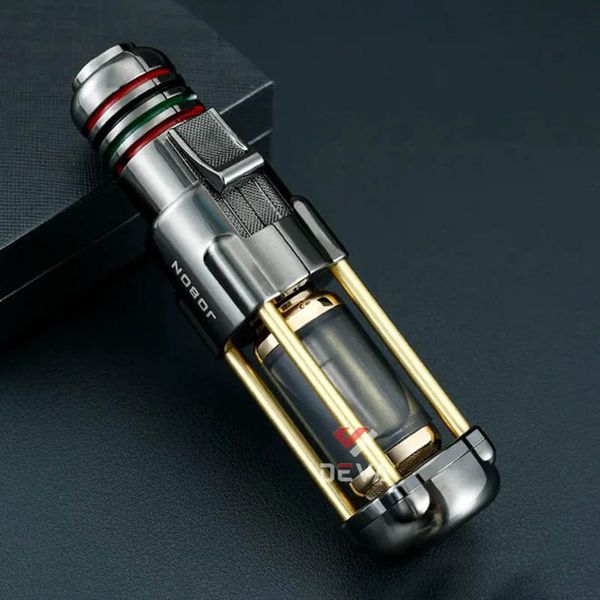 Bật lửa gas Jobon khò 1 tia cỡ lớn với bình chứa nhiên liệu lộ thiên ZB 511