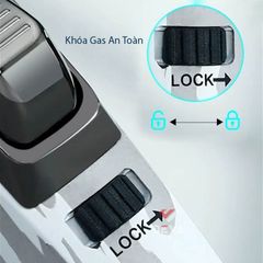 Bật lửa gas Jobon khò 1 tia cổ xoay 60° kèm khóa gas an toàn ZB 336
