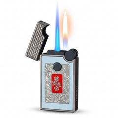 Bật lửa gas đá Jobon 2 kiểu lửa có ô cửa quan sát gas ZB 302