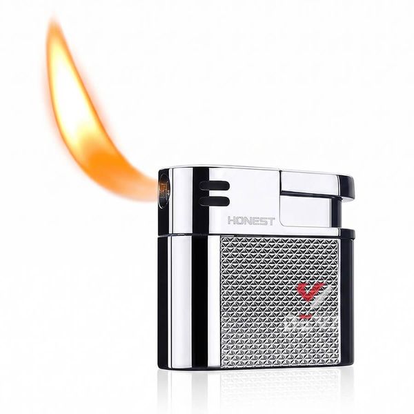 Bật lửa hút tẩu chính hãng Honest ngọn lửa chéo BCZ 827