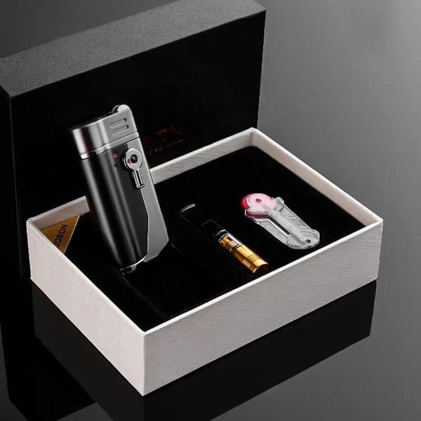 Set bật lửa khò jobon có chốt và tẩu lọc thuốc lá Jobon ZB A01