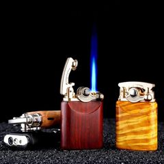 Bật Lửa Khò 1 tia Jobon Bọc Gỗ Đánh Lửa Bán Tự Động ZB 602A