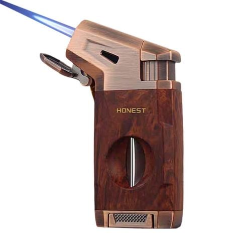 Bật lửa ga Honest khò 1 tia kèm dao cắt chữ V BCZ 803