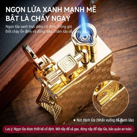 Bật Lửa Lubinski Khò 1 Tia Kèm Đục Lỗ YJA 10072