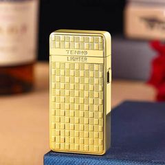 Bật lửa gas đá 2 kiểu lửa ô cửa trong suốt TH-636