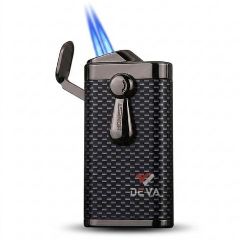 Bật lửa gas chính hãng Honest khò 2 tia kèm đục Cigar BCZ802
