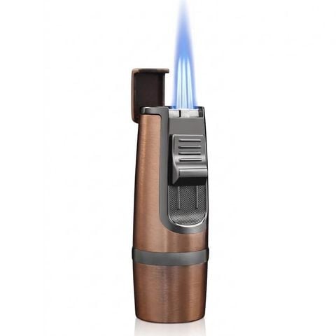 Bật lửa ga chính hãng Jobon khò 3 tia kèm đục Cigar ZB 8001