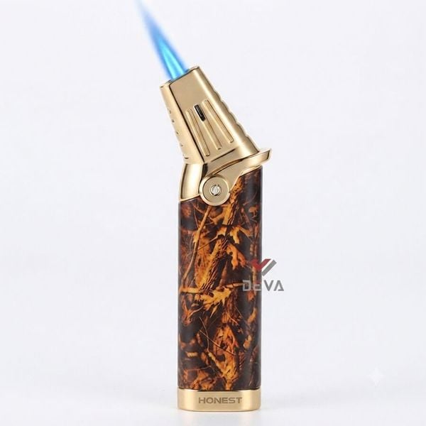 Bật lửa chính hãng Honest khò 3 tia kèm ô cửa quan sát gas BCZ 831