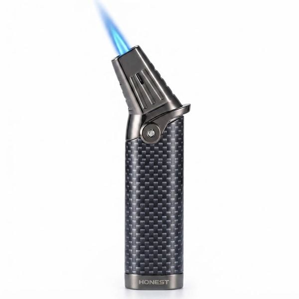 Bật lửa chính hãng Honest khò 3 tia kèm ô cửa quan sát gas BCZ 831