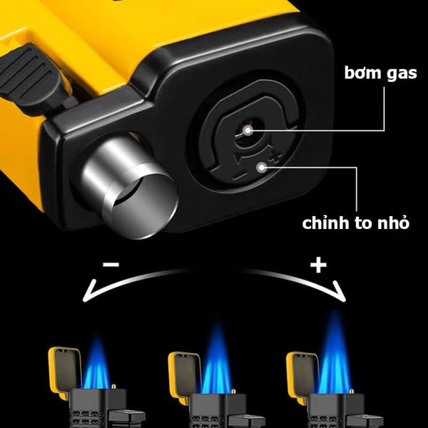 Bật lửa khò Cohiba 4 tia kèm đục H138