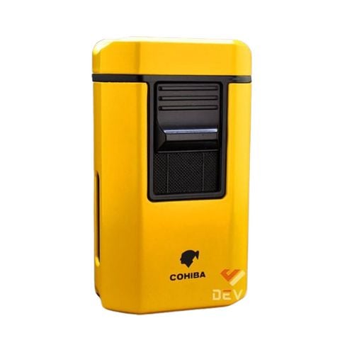 Bật lửa Cohiba khò 4 tia kèm dao cắt và đục kép Cigar COB 183