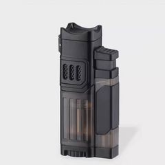 Bật lửa chính hãng Cohiba khò 4 tia kèm đục và kệ Cigar COB 182