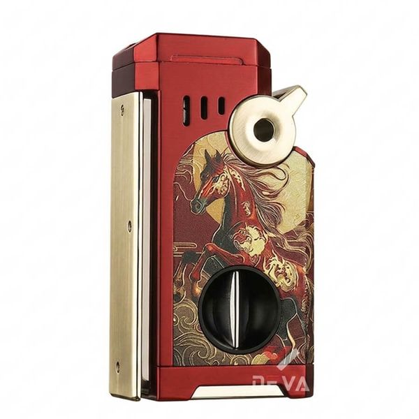 Bật lửa gas Honest khò 5 tia kèm bộ dụng cụ chuyên dụng cho Cigar BCZ 865