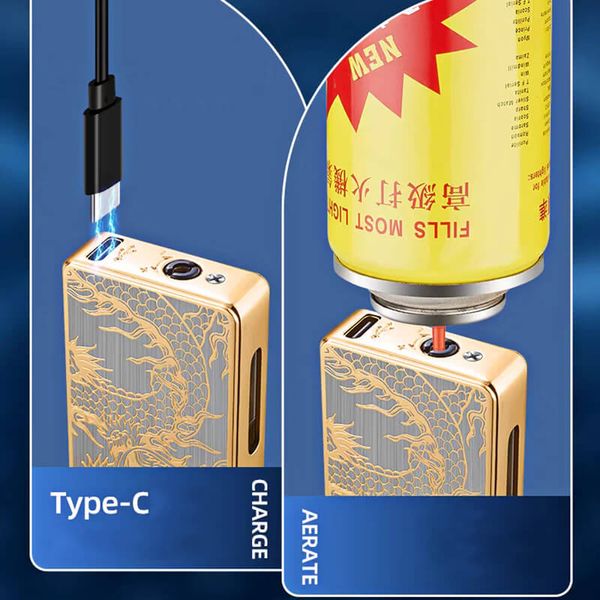 Bật lửa gas sạc USB cảm ứng điện tử cao cấp HT23-2