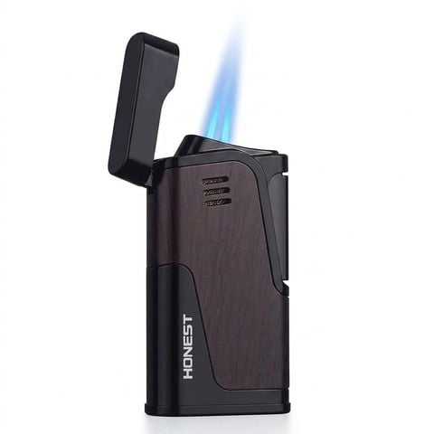 Bật lửa ga Honest khò 2 tia kèm đục BCZ 822