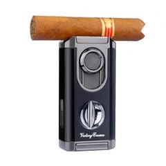 Bật lửa khò 3 tia Lubinski kèm cắt Cigar YJA 10040