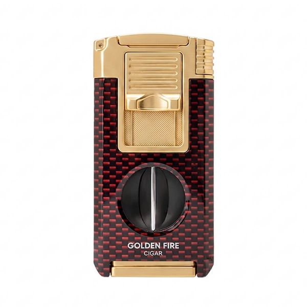 Bật lửa khò 2 tia Lubinski kèm dao cắt chữ V và đục Cigar YJA 10056