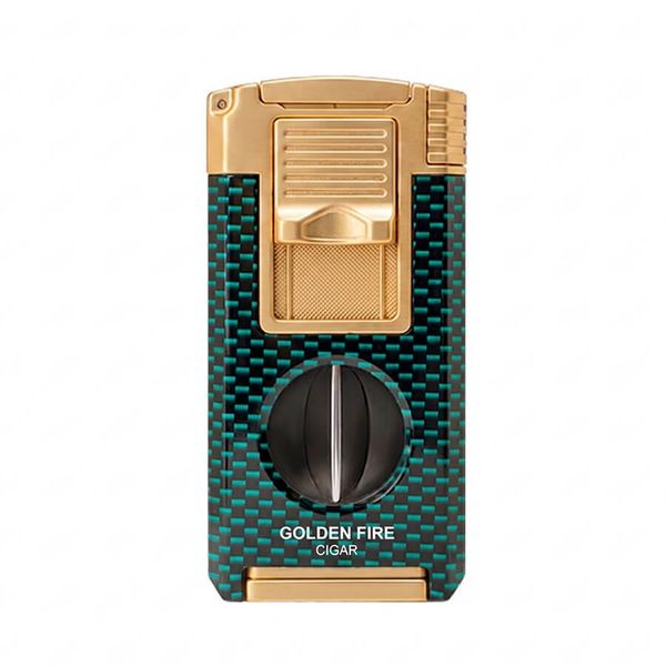 Bật lửa khò 2 tia Lubinski kèm dao cắt chữ V và đục Cigar YJA 10056