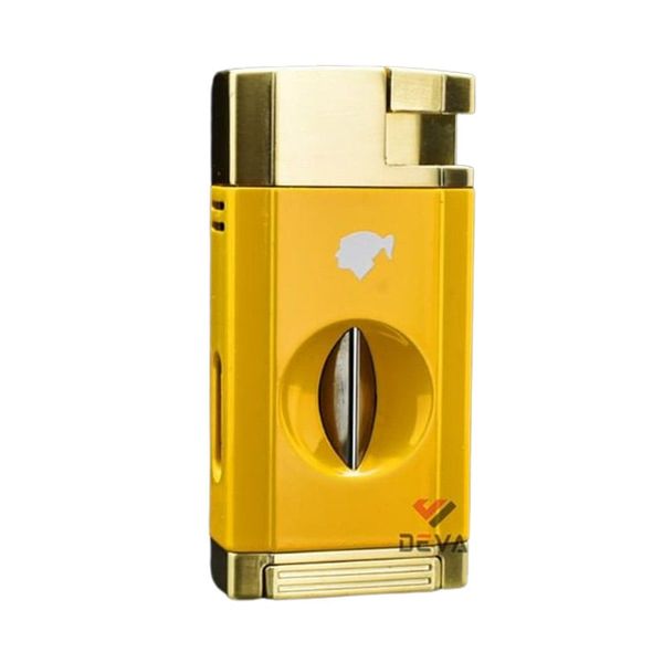 Bật lửa khò 2 tia kèm dao cắt chữ V Cohiba COB 198